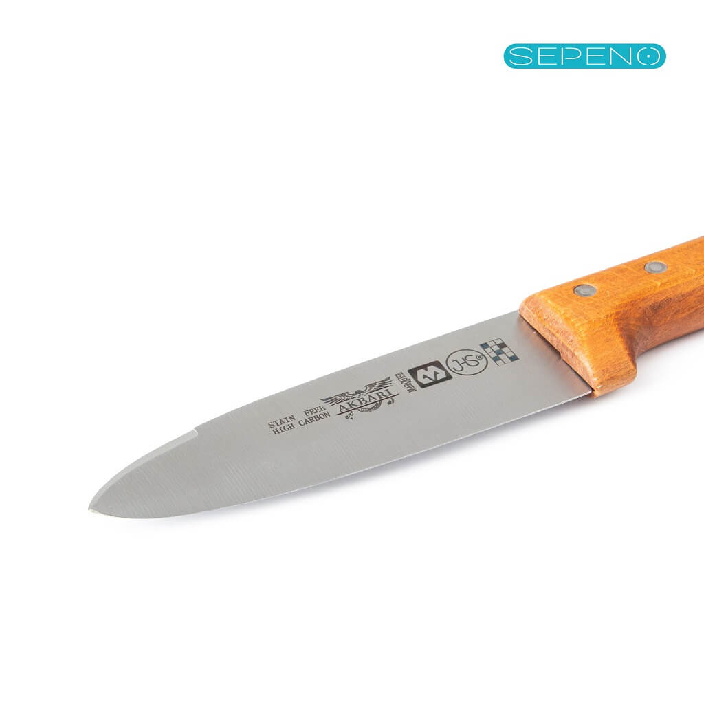 چاقو آشپزخانه اکبری مدل ws10 – دسته چوبی